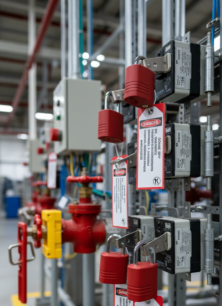 System lockout tagout LOTO